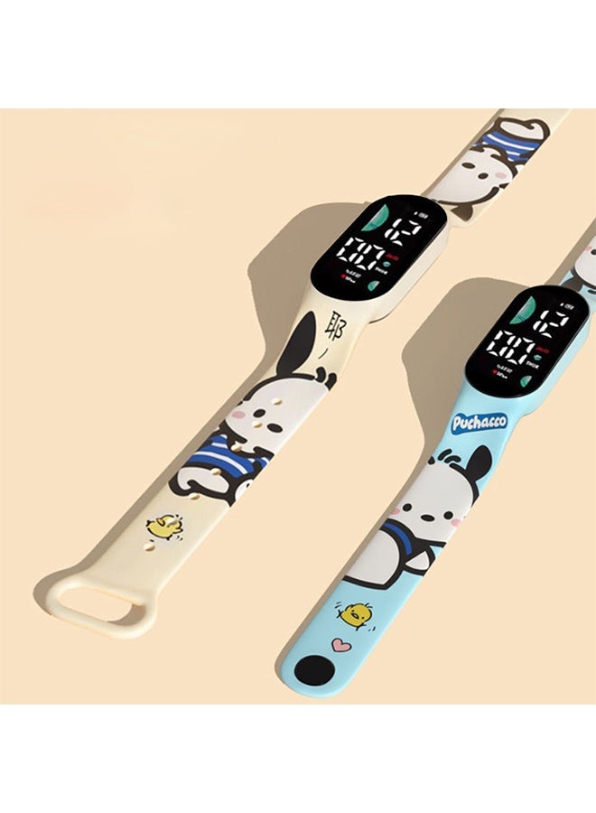 2 PCS Cartoon Children Watch,Cartoon Children's LED Electronic Waterproof Touch Watch-Pretty Cartoon Gifts for Children-Digital Sports Toddler Daily Waterproof LED Design - Image 2
